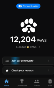 Connect your Paws Airdrop