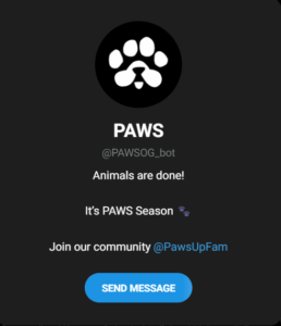 Join Paws Airdrop